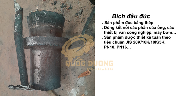 đúc thép gia công - Bích đầu đúc